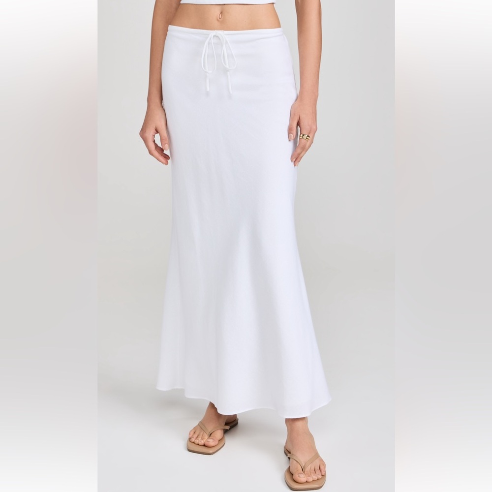 NIA Thyme White Maxi Skirt Sz S
